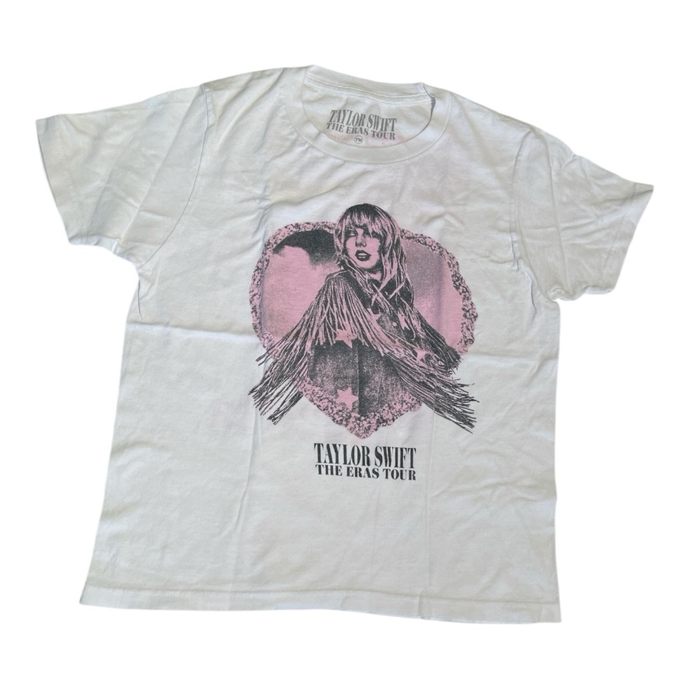 Taylor Swift White and Pink Short Sleeve Tee